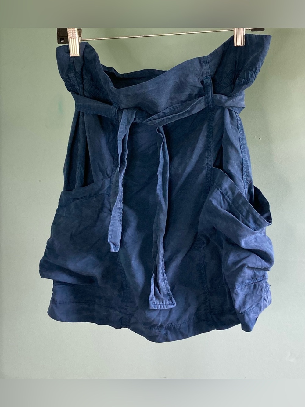 Anthropologie Amadi Nantes Belted Paperbag Mini Skirt Size Medium
